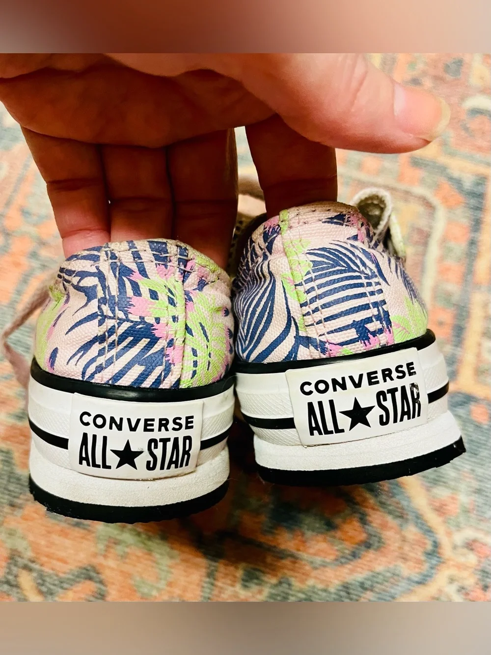 Converse Chuck Taylor All Star Eva Lift Low Platform Sneakers with Palm Design